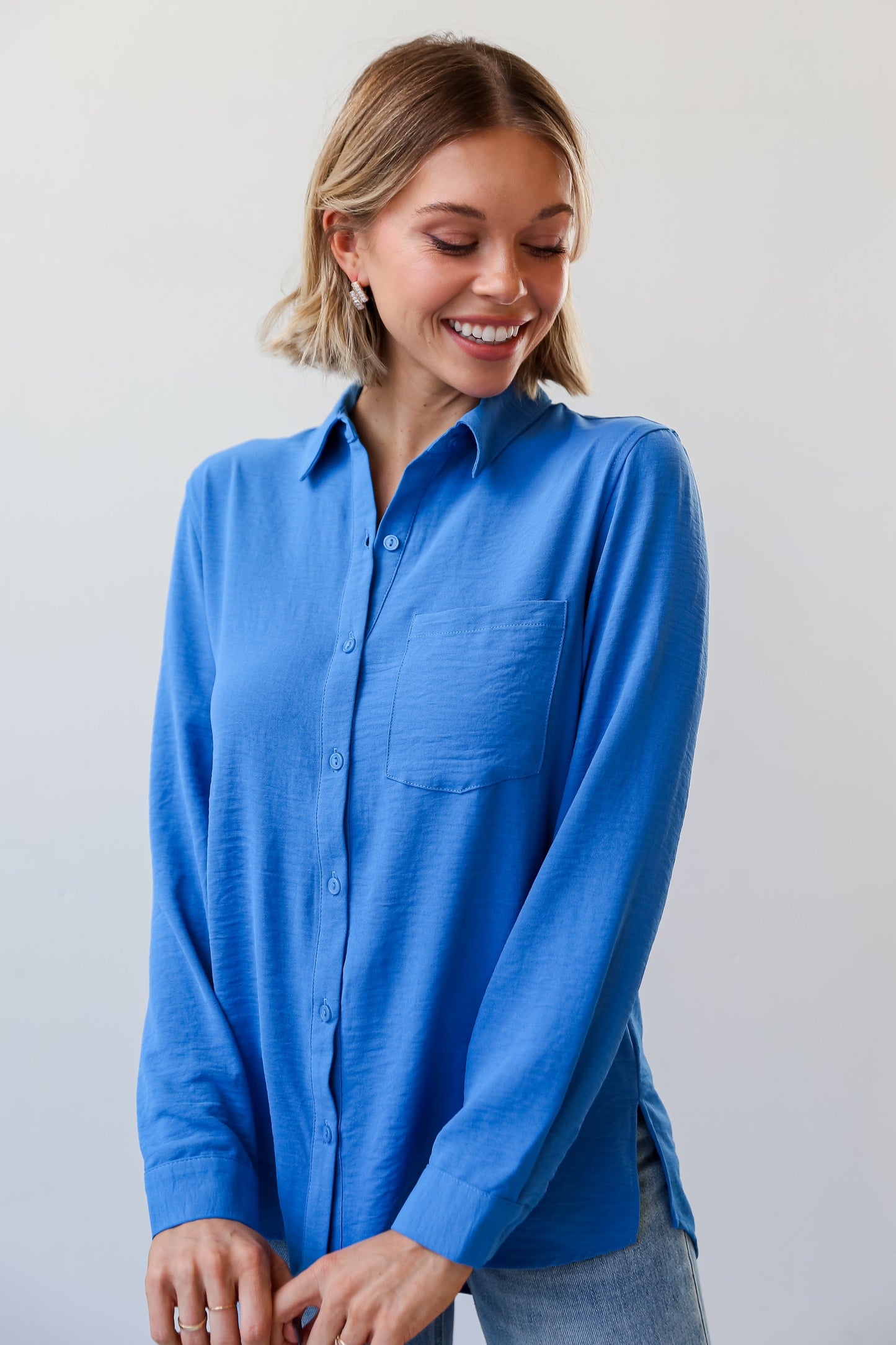 cute blue blouse for women